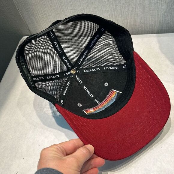 Garner State Park Mesh Snapback Trucker Hat Cap Texas GSP Black Gray Red Patch - Picture 6 of 8